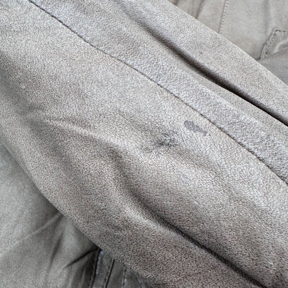Vintage Leather Aviator Bomber Jacket Coat Brown Size M 1980s J Riggings Korea - Picture 12 of 15